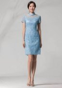 蕾丝拼接现代气质旗袍